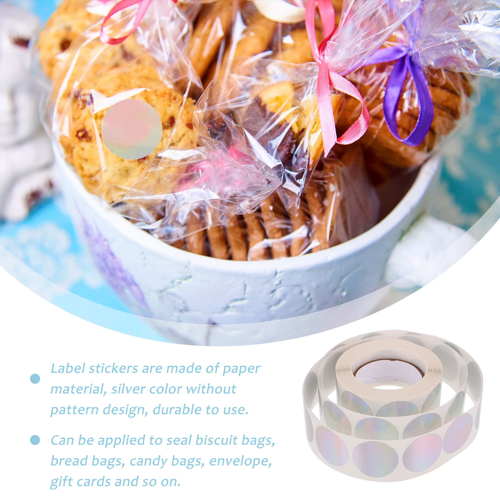 

Round Stickers Color Paper Printer Labels Tanning Sunbathing Scrapbooking Detachable on Bulk Small Dots