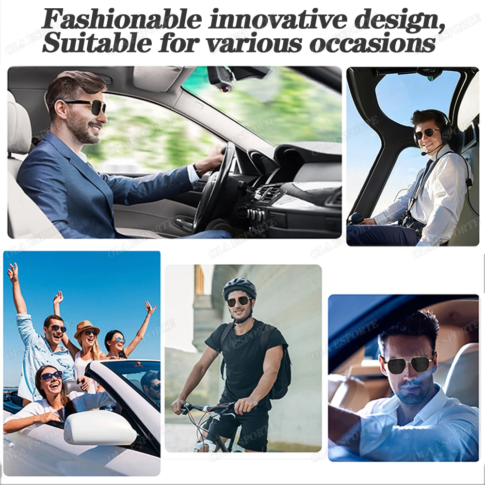 Original AI Intelligent Translation Smart Glasses Wireless Driving Glasses Bluetooth Earphone Sport Sunglasses For Xiaomi Pk E13