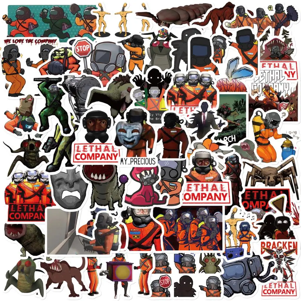 62 шт., водонепроницаемые наклейки с изображением мультяшной летальной компании