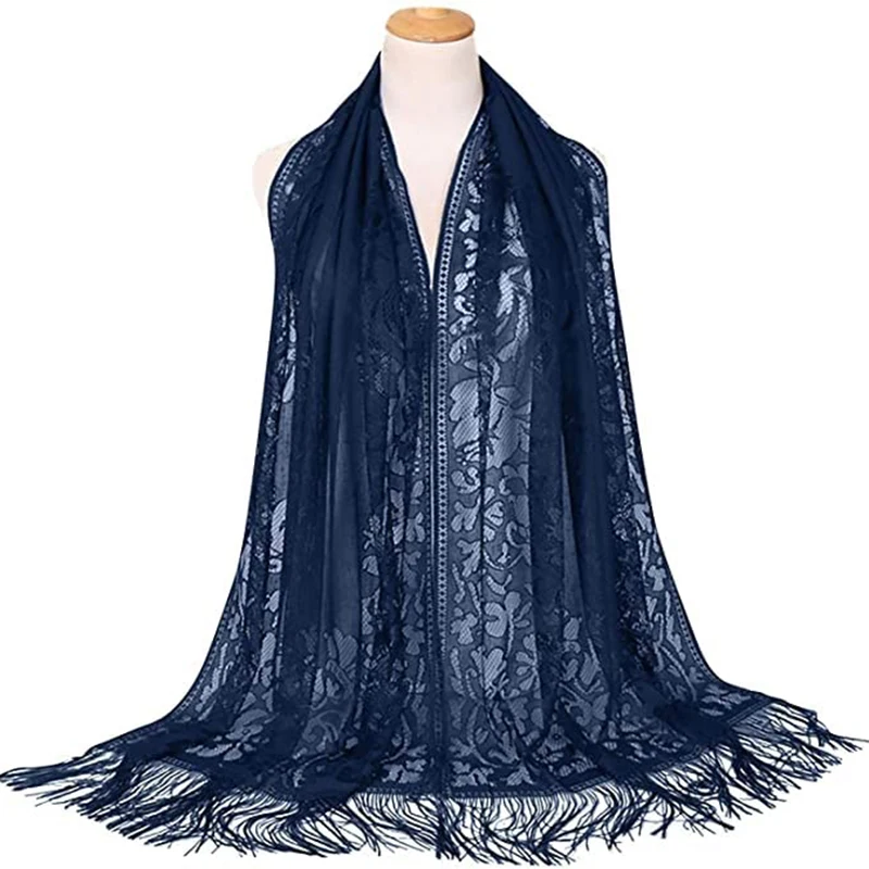 

Women Long Shawl Scarf Hollow Lace Black Scarf Soft Evening Dresses For Wedding Party Bridal Bridesmaid Cocktail Evening Dresses