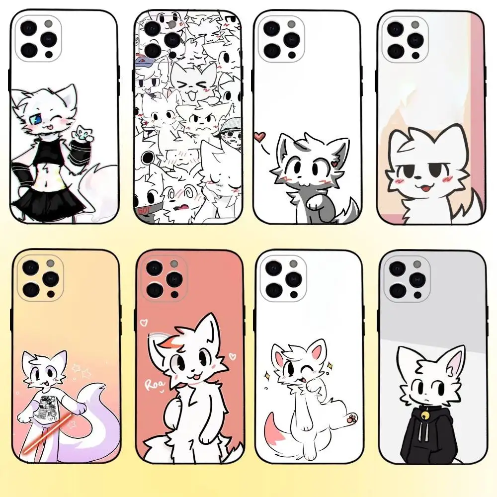 

Boykisser Cartoon Phone Case For iPhone17,16,15,14,13,12,11 Plus,Pro Max Soft Black Cover