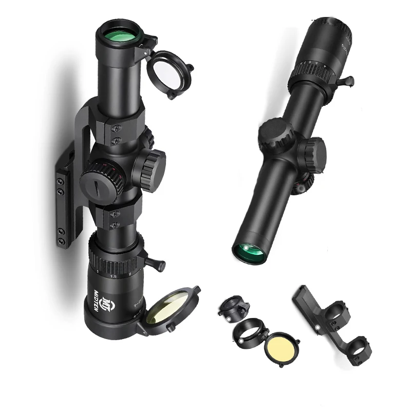 

MidTen LPVO Rifle Scope with Cantilever Mount Red Green Illuminated BDC Reticle Riflescope Sight Second Focal Plane Scopes