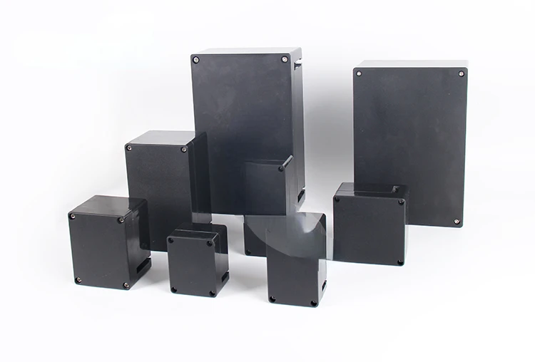 Plastic Cover Project Instrument Enclosure -DIY Box Case Junction Box Housing 75 x 55 x 55 mm Black Electrical Cabinet