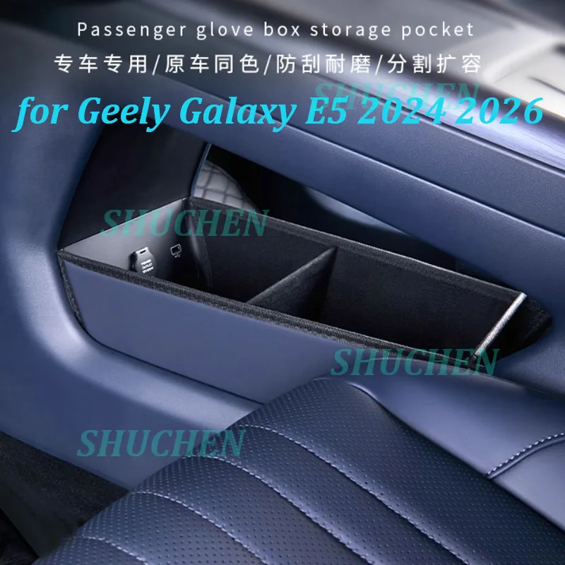 

Car Under Center Console Storage Box for Geely Galaxy E5 2024 2026 Substratum Compartment Foldable Box Interior Accessories