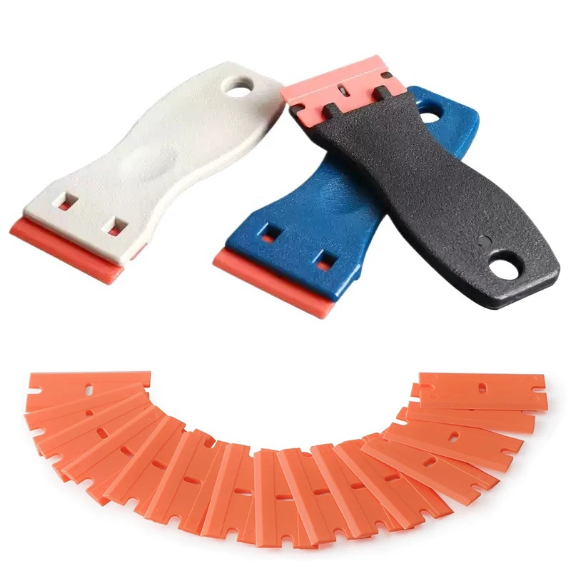 ALIWRAP Plastic Razor Blade Scraper Car Glue Decals Stickers Remover Window Glass Ceramic Labels Paint Cleaning Squeegee Shovel