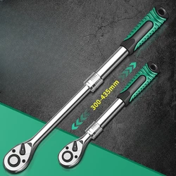 Cliquet à Douille Télescopique pour Réparation Automobile, Tête Réglable, 72 Dents, Outil Manuel à Dégagement Rapide