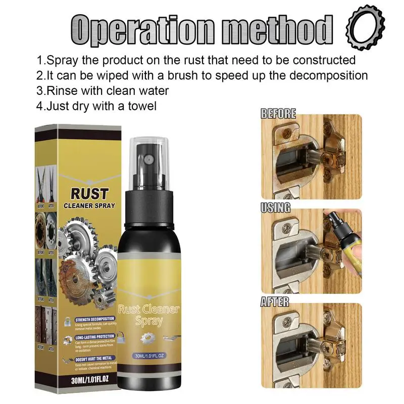 Rust Remover For Metal Efficient Stainless Steel Rust Remover Stain Remover Spray Car Rust Remover Practical Rust Dissolver For