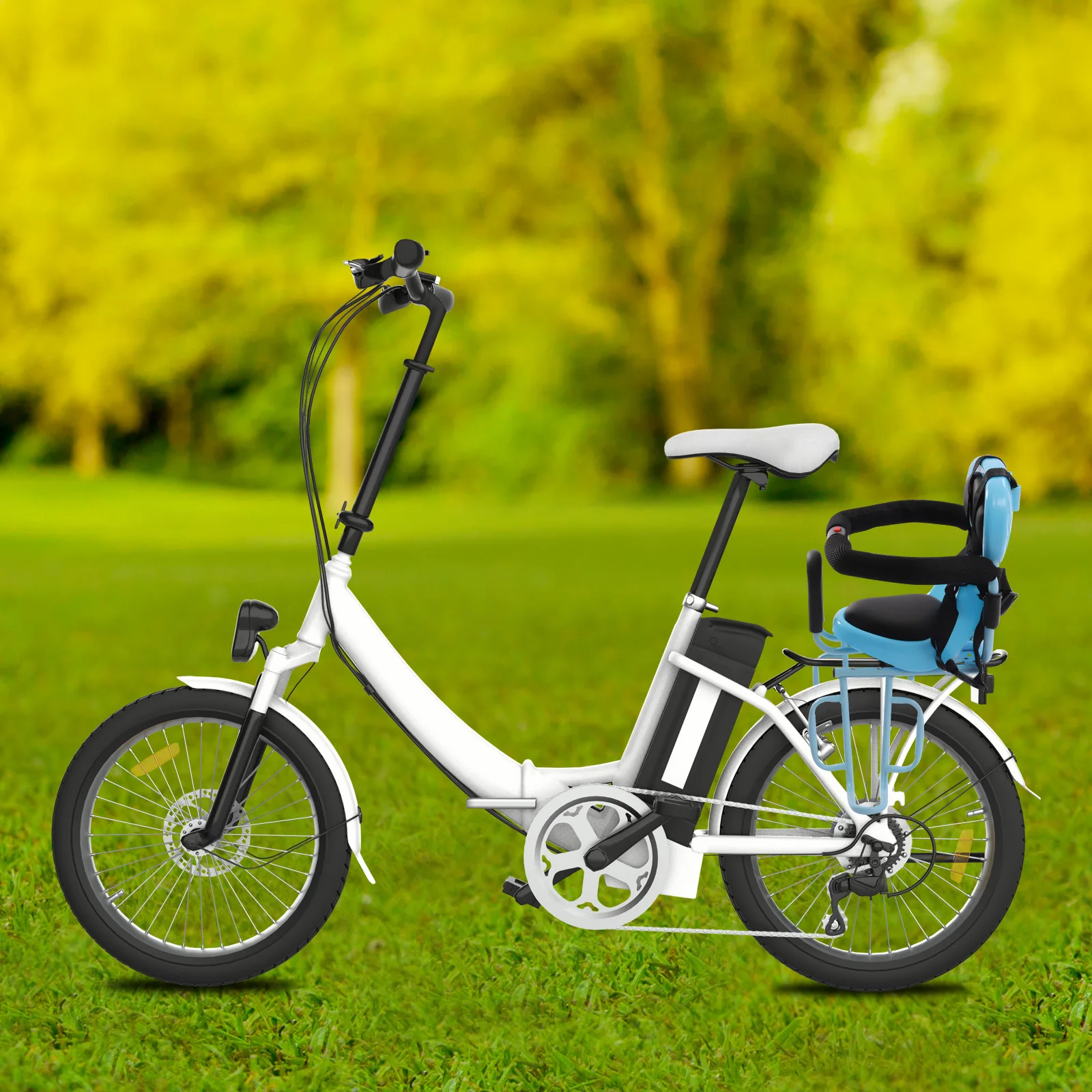 Siège arrière de vélo pour enfants, chaise de vélo pour bébé, sécurité Electrolux, siège arrière pour tout-petit avec pédale et coussin de siège pour enfants