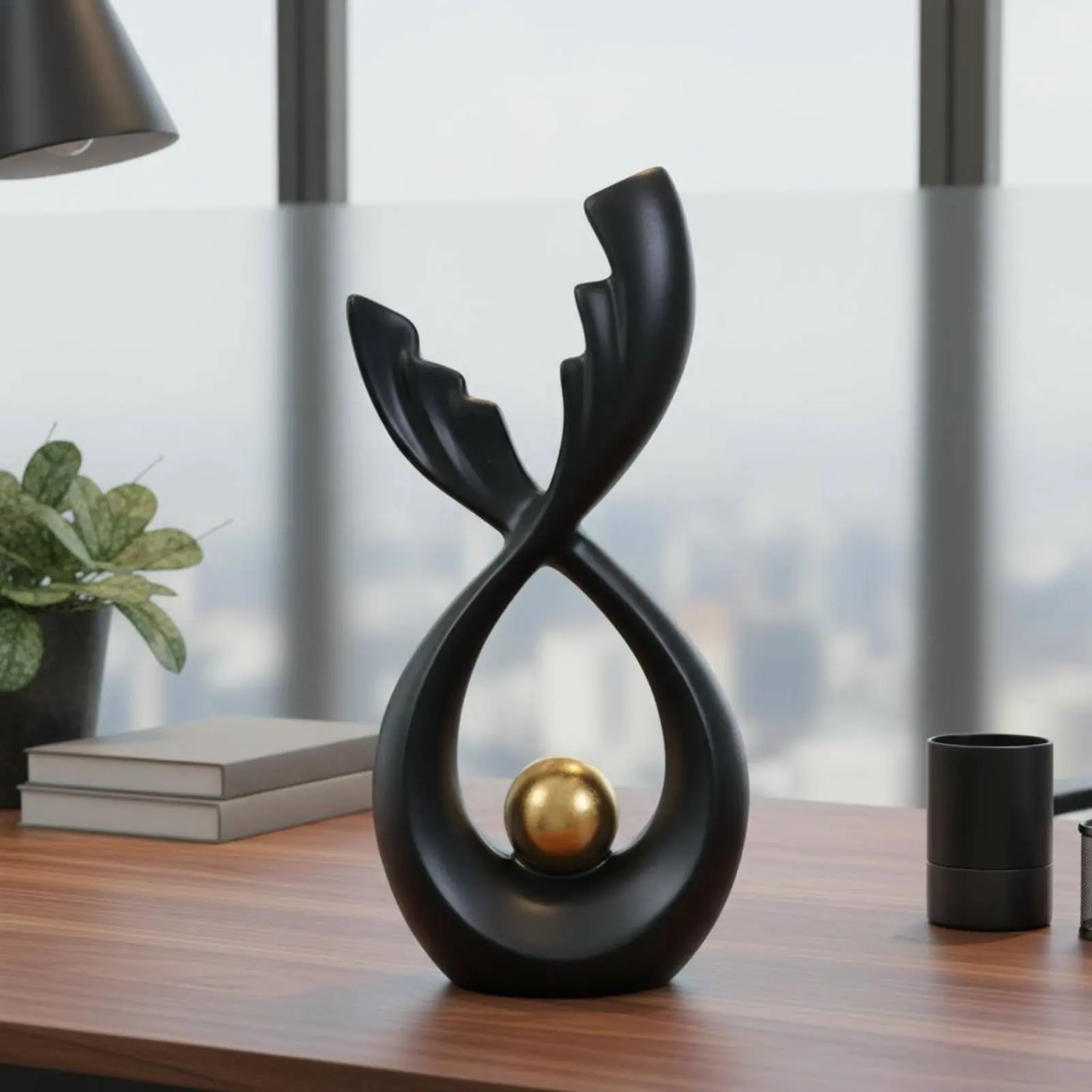 Estatua cola de pez iluminada – Decoración elegante antideslizante