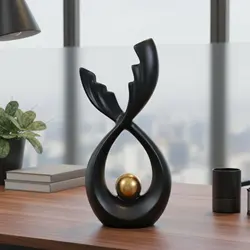 Estatua cola de pez iluminada – Decoración elegante antideslizante