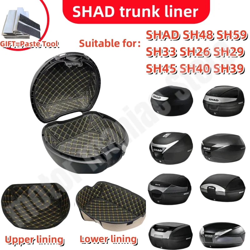 

Motorcycle Trunk Lining Rear Luggage Box Leather Soundproof Pad Suitable for SHAD SH48 SH59 SH33 SH26 SH29 SH45 SH40 SH39