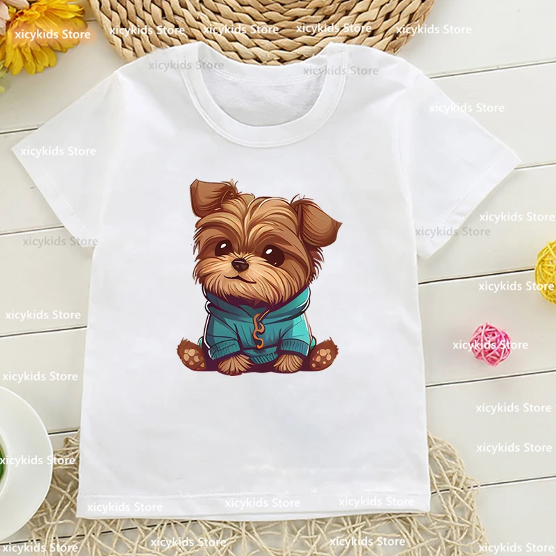 fashion new girls tshirt Funny Dog Animal Print Toddler Baby Tshirt Summer Fashion Boys Girls Clothes Cute ChildrenS tshirt tops