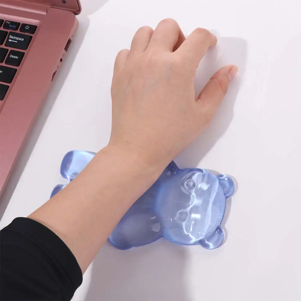 Waterproof Cartoon Bear Mouse Pad Hand Rest Comfortable Wrist Guard Mouse Pad Soft Material Cute Design Anti-slip Mouse Pad