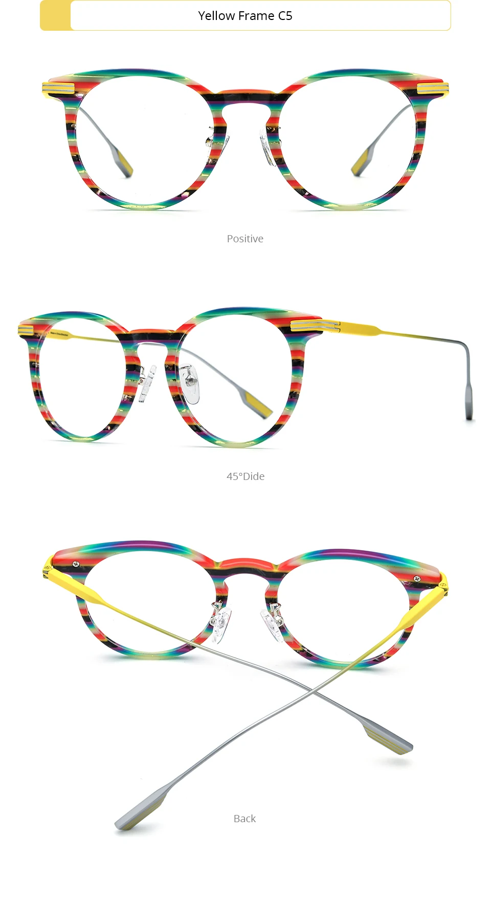 FONEX Acetat Titan Brille Rahmen Frauen Neue Marke Design Vintage Retro Runde Brillen Männer Japanische Brillen Brillen 85891 – Detail 11