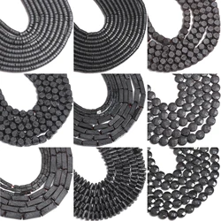 Wholesale AAA Black Lava Stone Beads Natural Stone Beads Loose Spacer Beads for Jewelry Making DIY Bracelet Necklace Accessories