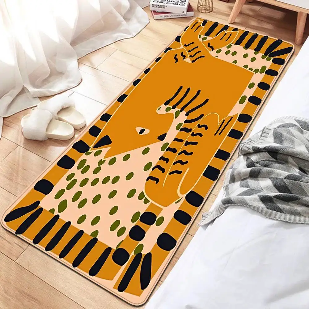 Egypt Colorful Abstract Tiger Floor Mat Rectangle Anti-slip Home Soft Badmat Front Door Indoor Outdoor Mat Welcome Doormat