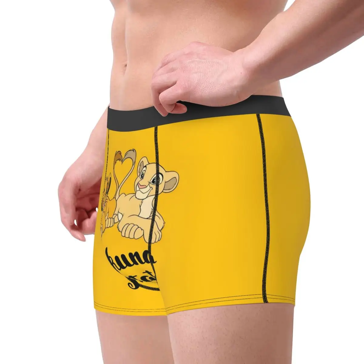 Ropa interior personalizada del Rey León para hombre, calzoncillos Boxer con estampado de Simba Cub, bragas, calzoncillos suaves