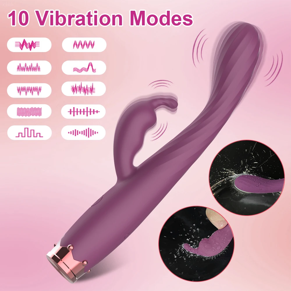 Powerful Beginner G-Spot Rabbit Vibrator for Women 10 Speed Nipple Clitoris Stimulation Female Orgasm Finger Shaped Sex Toys