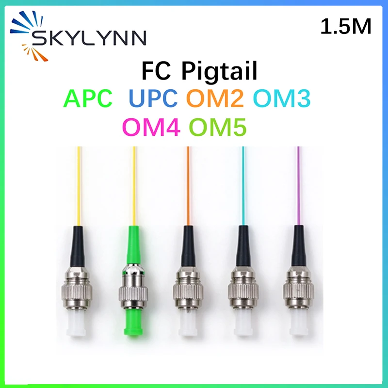 FC Pigtail G627A2 OM2/OM3/OM4 SM/MM UPC/APC Fiber Optic Cable  LSZH 20/50PCS Pack 1.5m Length Suitable for FTTH