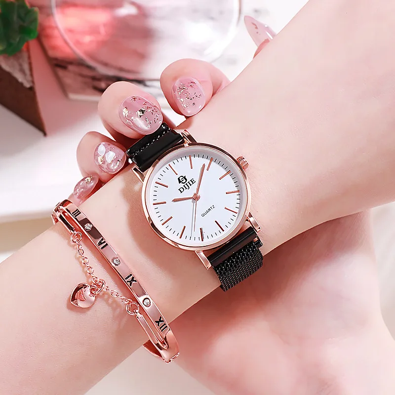 Unique Style Girls' Partysu Versatile Personality Watch Female Students Korean Style Simple Fashion Casual Couple's Watch