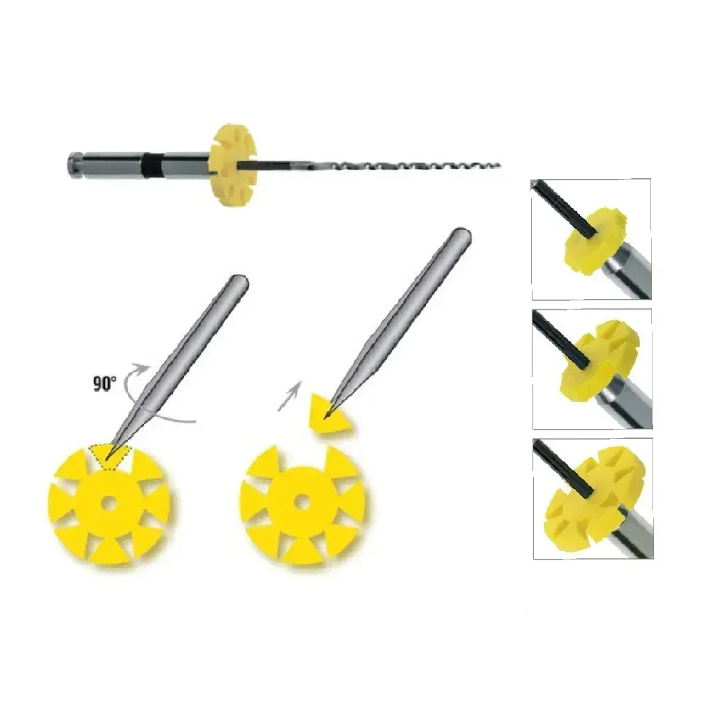 SYJH 100 Pcs Root Canal Files Stopper Disinfection Marking Circle Dental Mark Ring Counting Rubber Stopper Dental Accessories