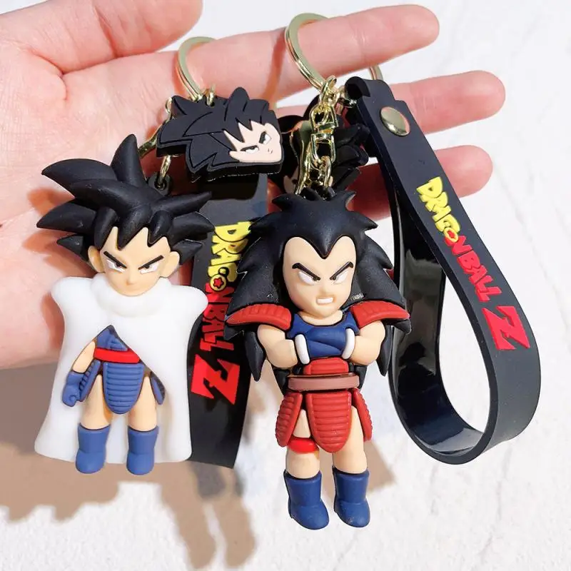 Dragon Ball Pvc Keychain Z Super Saiyan Son Goku Car Keyring Bag Pendant Accessories Doll Key Ring Kids Toys Birthday Gifts