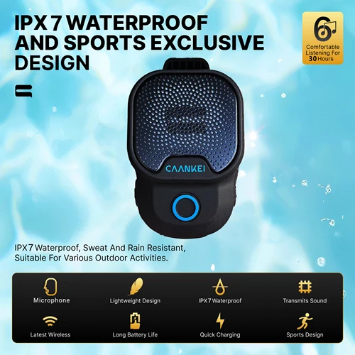 Imagen 2 del producto Altavoz Bluetooth portátil IPX7 altavoces portátiles impermeables deporte al aire libre micrófono con Clip altavoz llamadas/música Mini caja de sonido