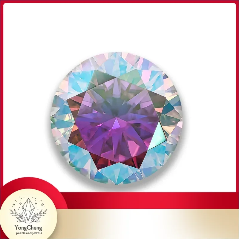 

Moissanite Stone Gemstone AB Colour Round Cut Lab Created Diamond Advanced Jewel Making Materials With GRA Certificate