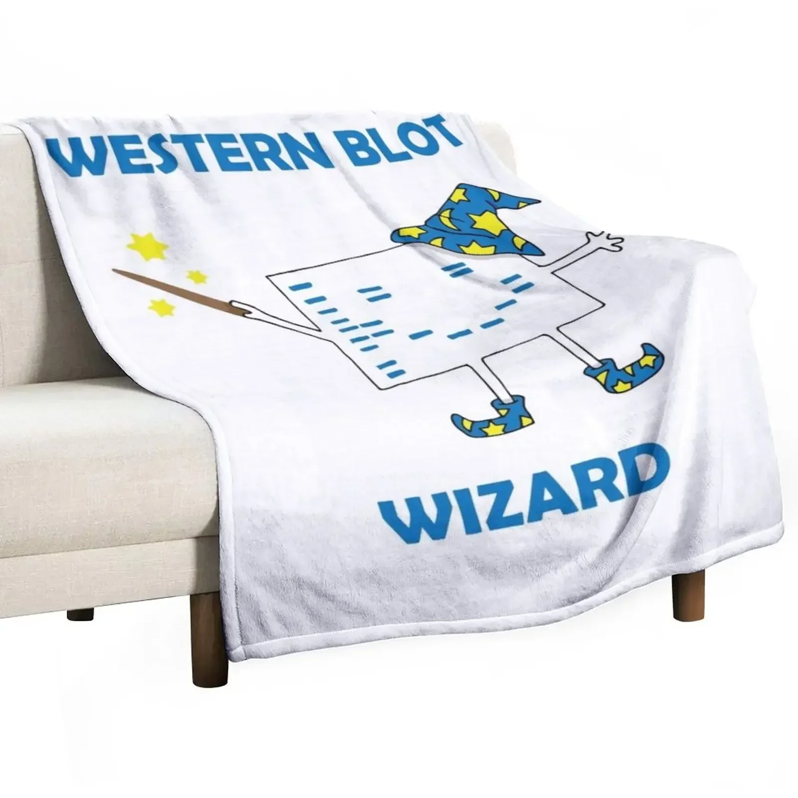 Western Blot Wizard, he loves Cell Biology! Throw Blanket Picnic Stuffeds Blankets