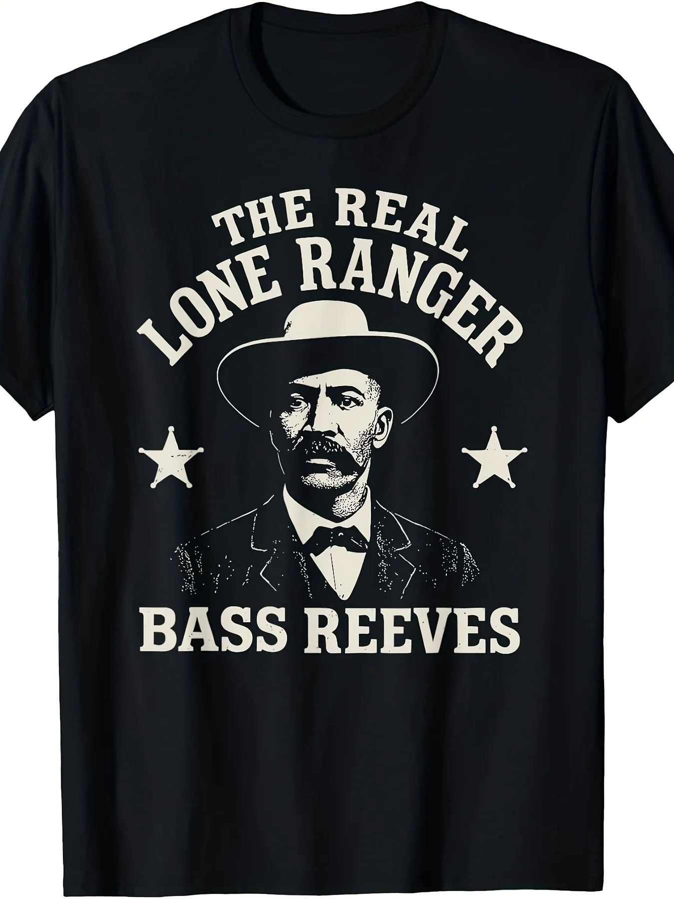 Camiseta con estampado de la primera foto de Black Citizen Marshall y Middle Base Reeves, camiseta unisex con estampado de estilo retro occidental, ropa conmemorativa