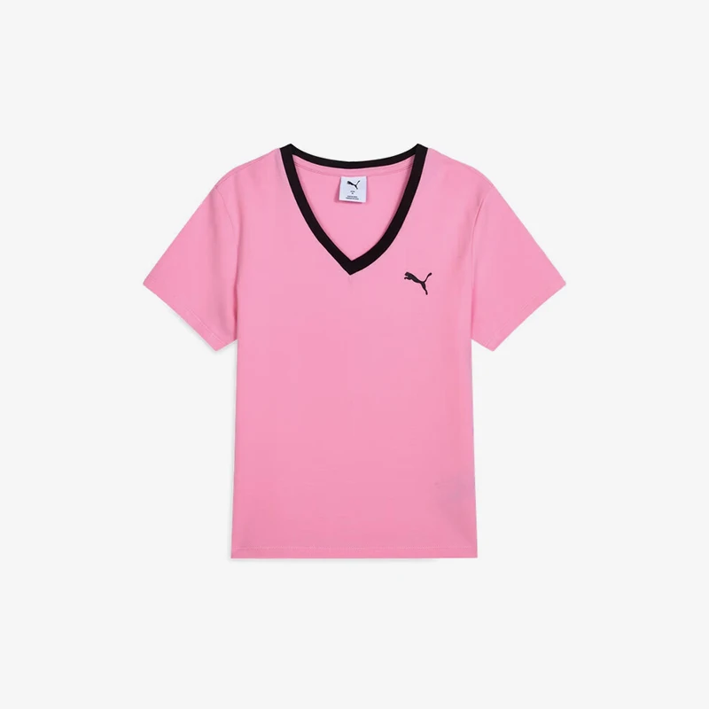

Puma genuine summer women's slim fit V-neck simple classic breathable short sleeved T-shirt 633073-90