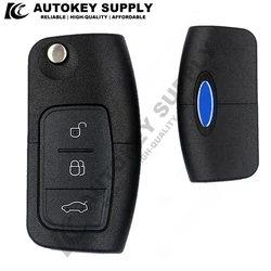 Autokeysupply AKFDF111 3-przyciskowy zdalny składany klucz do Forda Mondeo