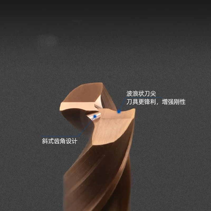 Integral ทังสเตนสตีลส้นแบนบิต180 ° เหล็กเคลือบ Countersunk เจาะ Bevel Fast เจาะ D8.1-D20.0MM