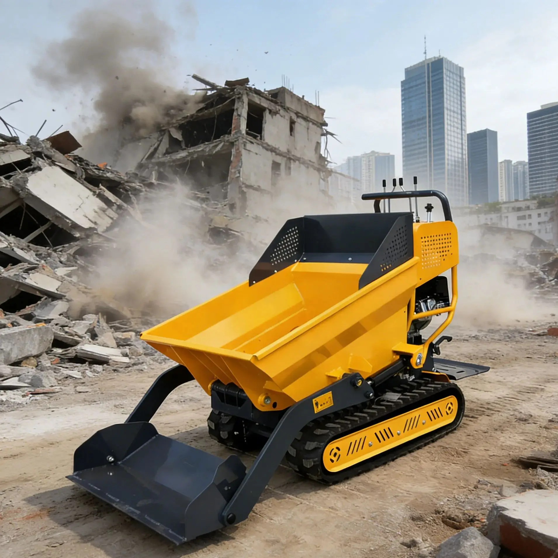 

Customized China Mini small dump truck High Efficiency Wheel Fast Delivery Portable Skid Steer Mini Loaders