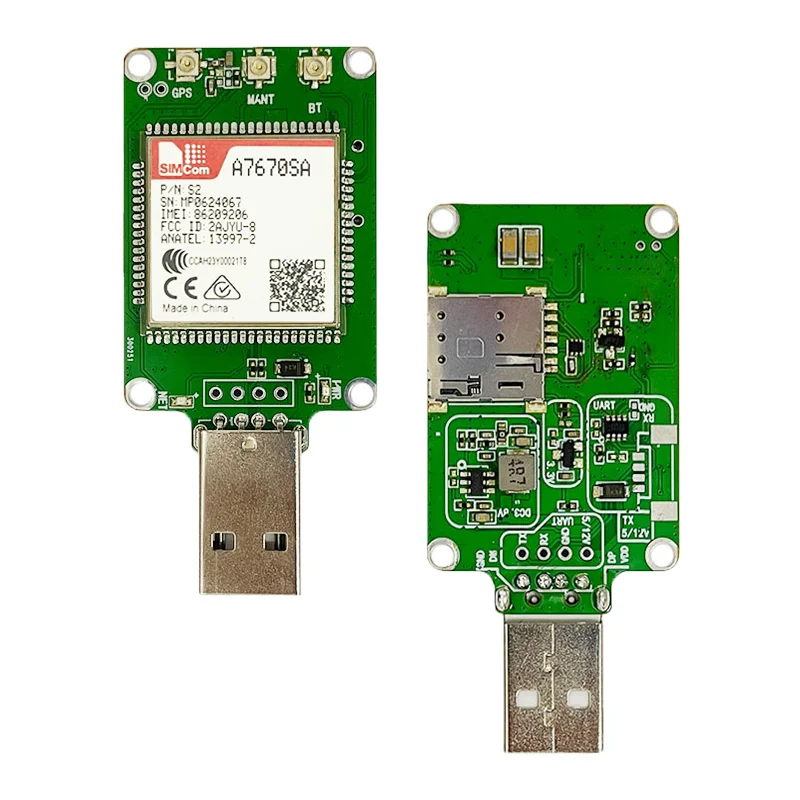 A7670SA-FASE USB Dongle SIMCOM LTE CAT1 Module 4G+2G+Voice+BT+GNSS Development Board breakout kit For Australia/South America