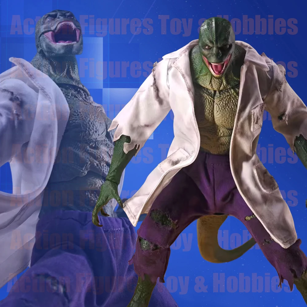【Only Clothes】1/12 Scale Super Villain Lizard Doctor Cloth White Robe Shorts Set for 6in Action Figure Body Model Toys view 2