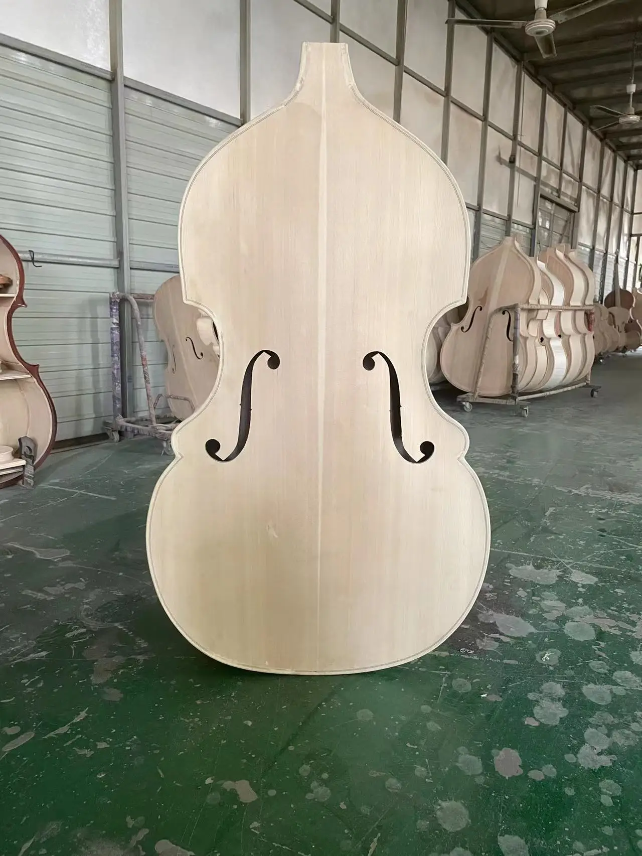 Hand carved 3/4 irregular bass, semi-finished vertical bass body, high-quality handmade maple back, spruce top