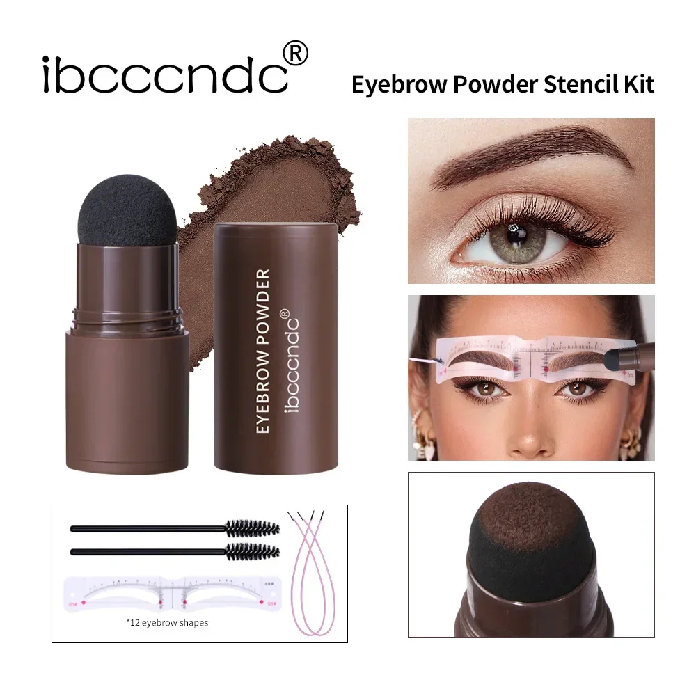 Kit per modellare il timbro in polvere per sopracciglia pennelli per trucco vernice per sopracciglia professionale matita per sopracciglia impermeabile trucco per Stencil per sopracciglia