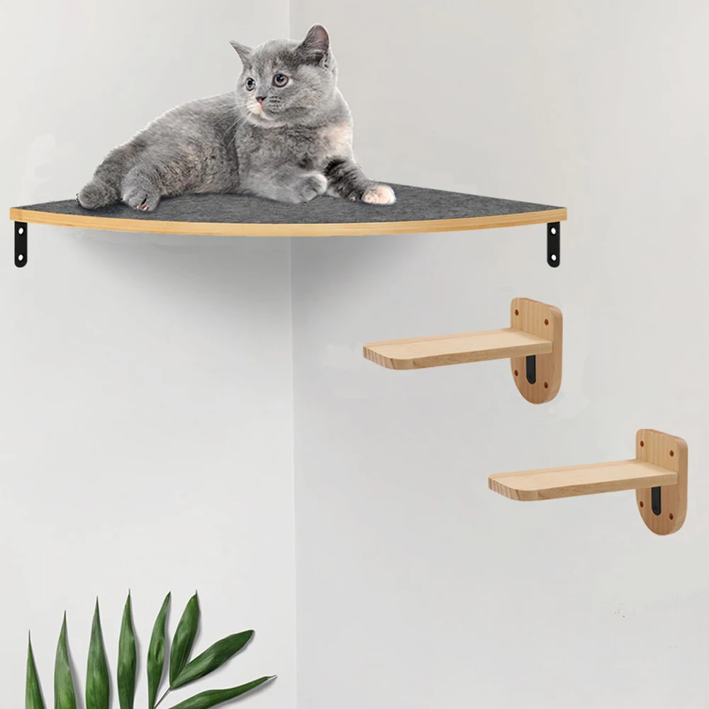 Cat Climbing Shelves For Cat Tree Tower Cat Hammock Arch Suit for Cat Relax Felt Platform Non-slip and Widen Steps Cat Furniture