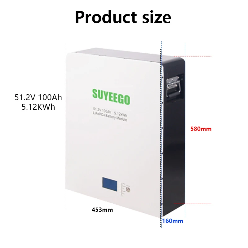 for SUYEEGO  48V 5Kwh 10Kwh 15Kwh 100ah 200Ah Home Power wall battery Lifepo4 wall Lithium Battery Pack