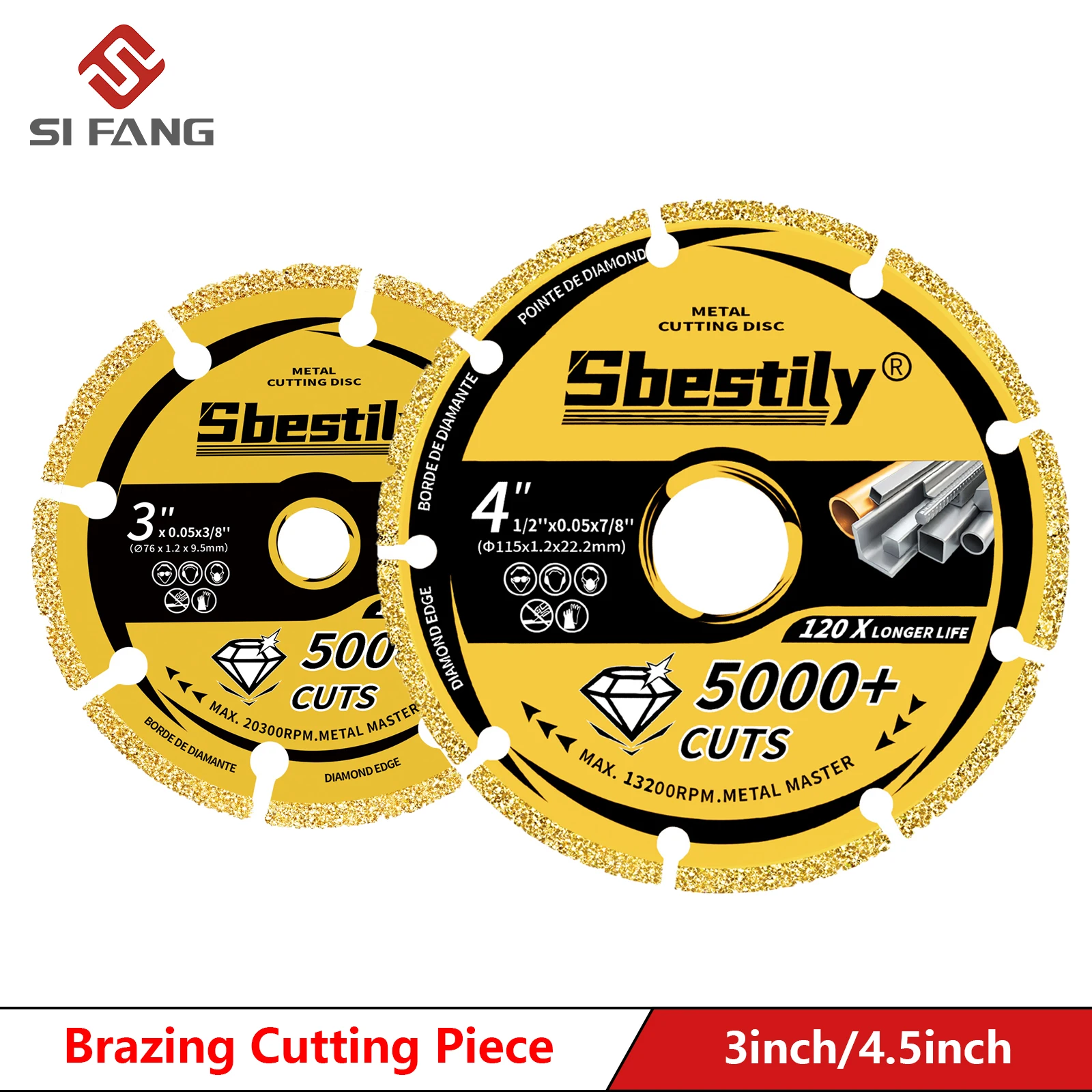 75mm/115mm Brazing Cutting Wheel 3inch/4.5inch for Metal Cut Off Wheel on Rebar Steel Iron and INOX