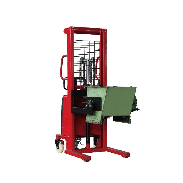 Semi Electric Stacker Unloading and Flipping Special Power Stacker Forklift
