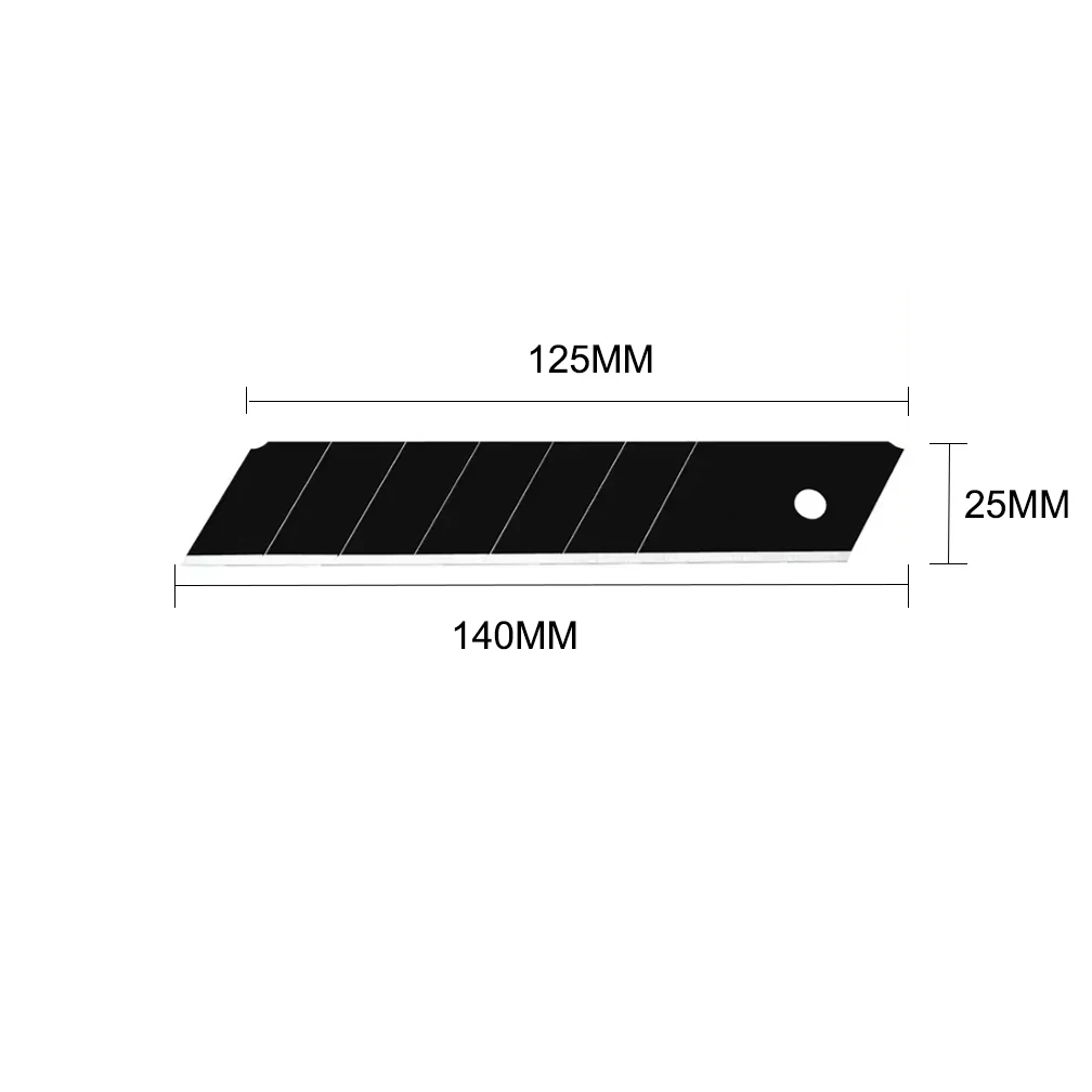 10 szt./1 pudełko 25MM ostrze noża do nóż introligatorski zapasowe ostrze do szkoły domowej rękodzieło papierowe pudełko do cięcia noże ze stali węglowej