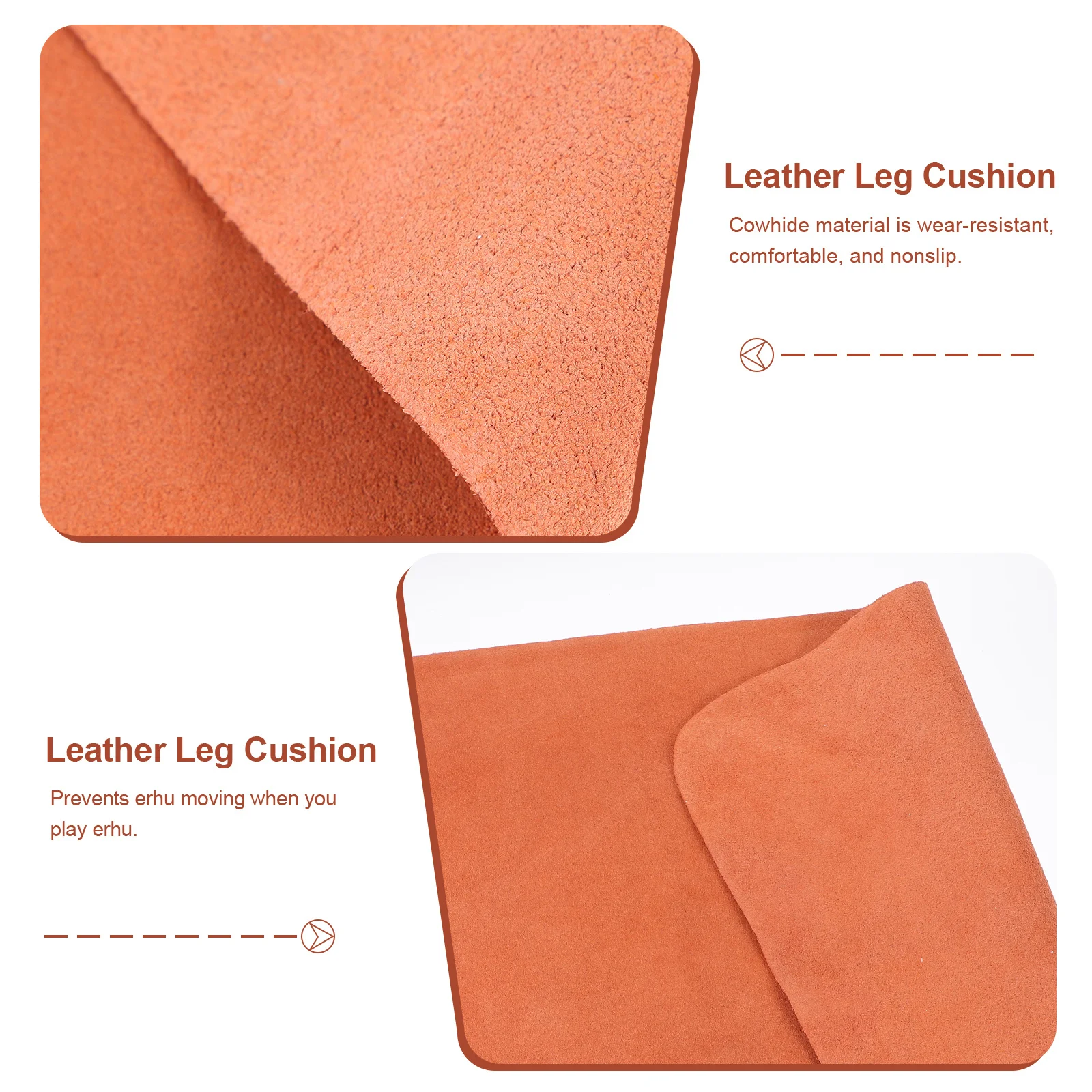 

Instrument Anti-Slip Pad 25X40Cm Cowhide For Erhu Guitar Nonslip Mat Music Accessory Luthier Tool Portable