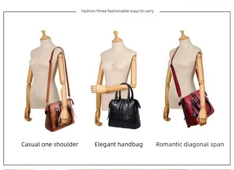 Damen-Handtaschen-Set 2026 aus PU-Leder, 4-teilig, Designer-Handtasche, Umhängetasche, Pendler-Tasche mit großer Kapazität – Detail 7