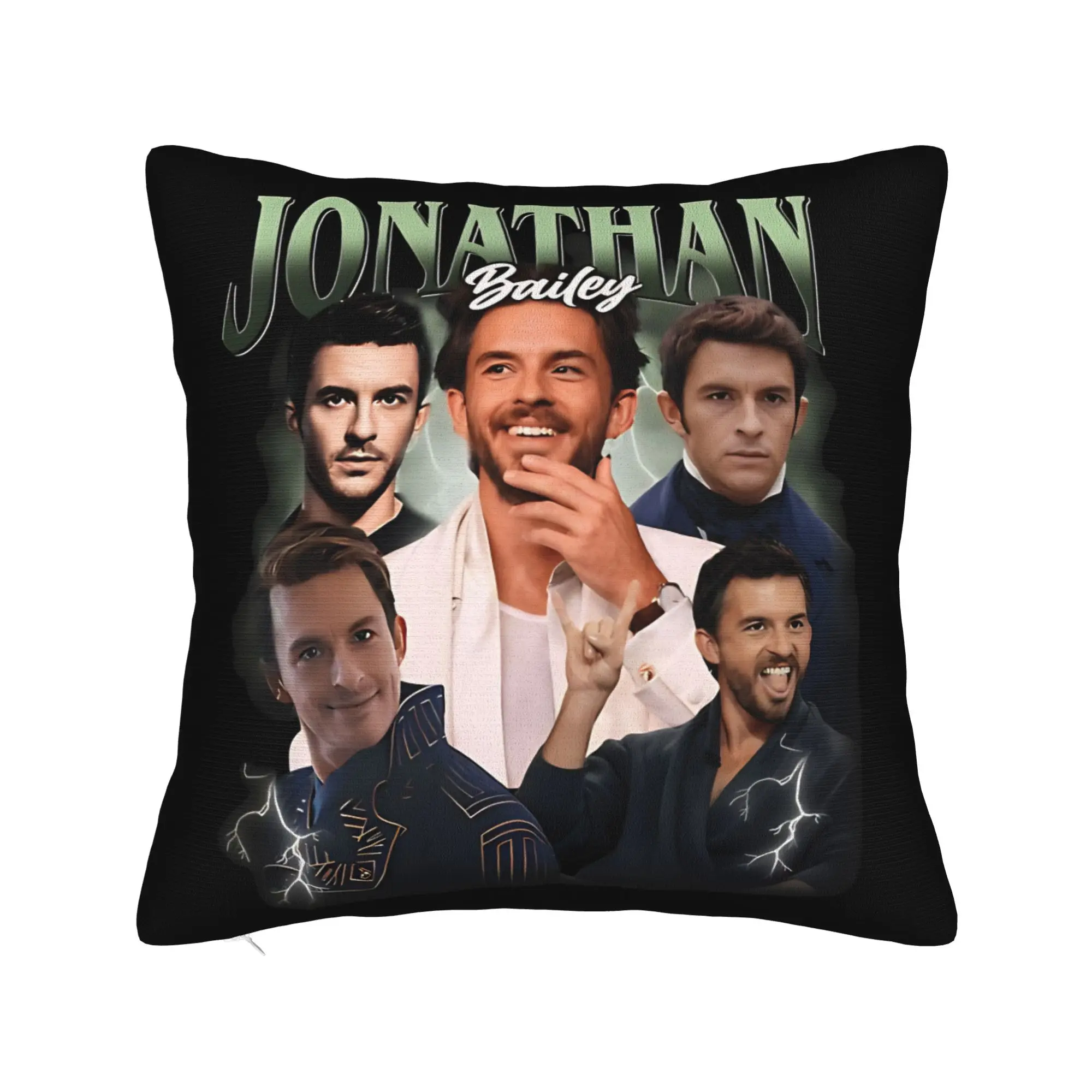 Jonathan Bailey Fiyero Wicked Movie 2 Square Pillow Case  Cushion Cover Custom Zippered Decor Pillowcase for Living Room 18