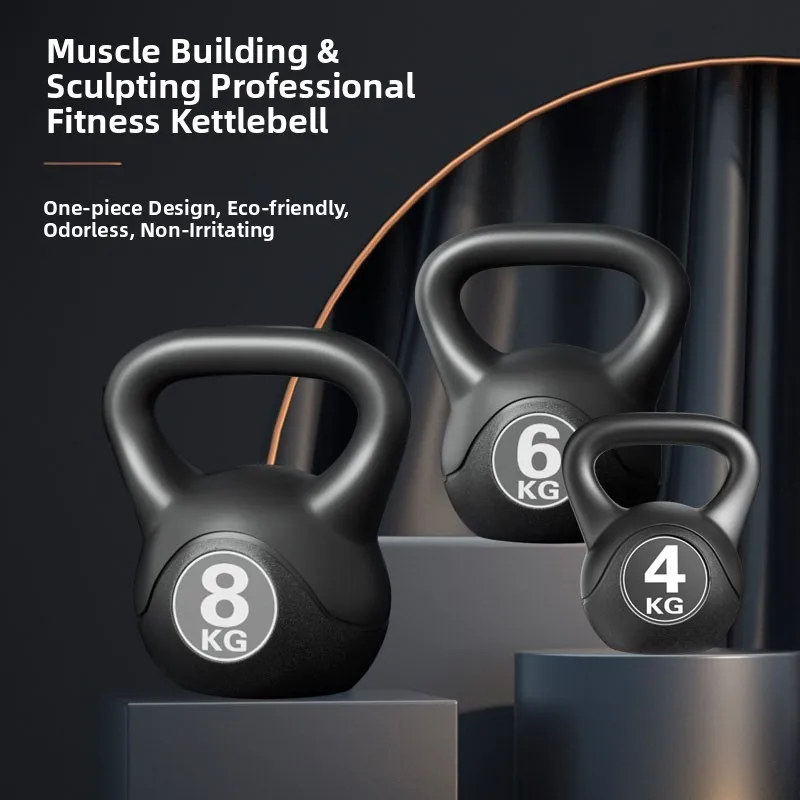 Equipamento de Exercício para Fitness em Casa: Kettlebell e Halteres Masculinos de 10kg, 8kg, 4kg e Femininos para Emagrecimento, Levantamento de Glúteos, Yoga e Agachamento