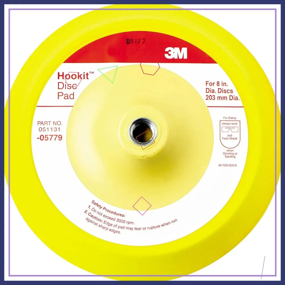 

8 in Medium Density Foam Abrasive Disc Pad for Paint Stripping, Sanding & Polishing