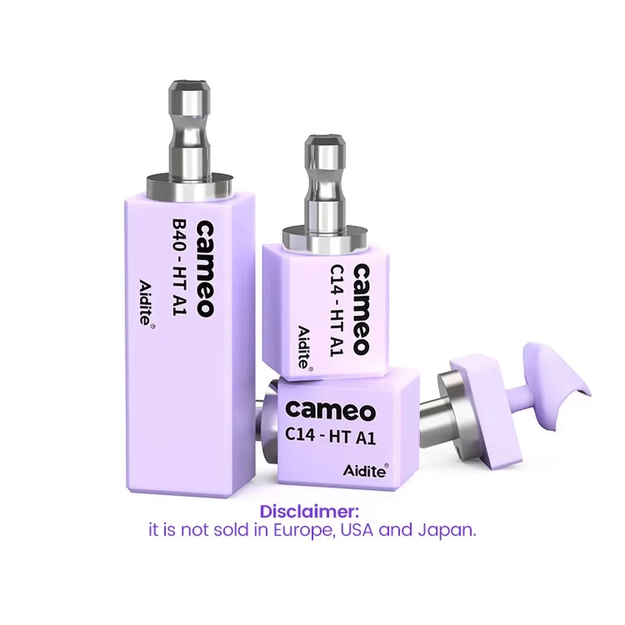 20Pcs Aidite Cameo C14 CAD/CAM Lithium Disilicate Dental Translucency Materials Glass Ceramic Blocks Dentistry Lab Materials