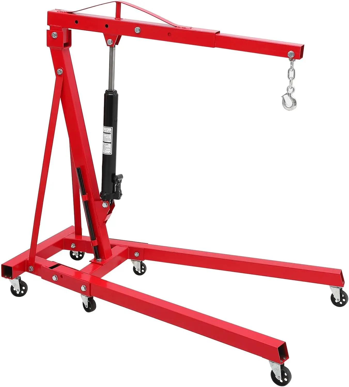 

Двухтонный складной подъемник для двигателя – гидравлический кран грузоподъемностью 4400 фунтов с рычагом и 6 колесами, сверхмощный подъемник для мастерской/гаража